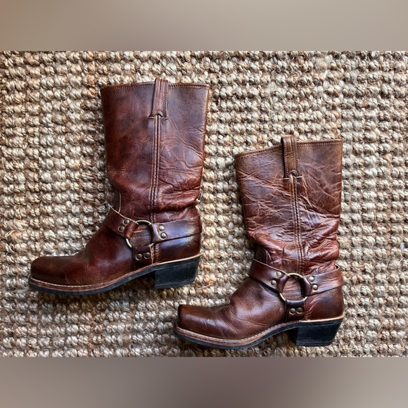 Frye Harness Buckle 12R Leather Boots - Picture 7 of 9